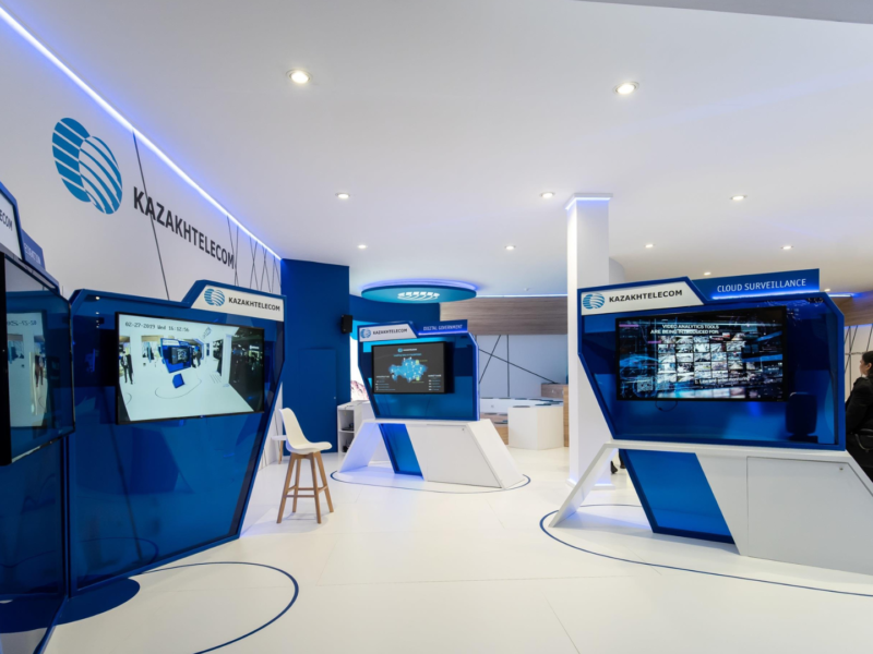 Stand de feria de Kazakhtelecom en MWC 2019