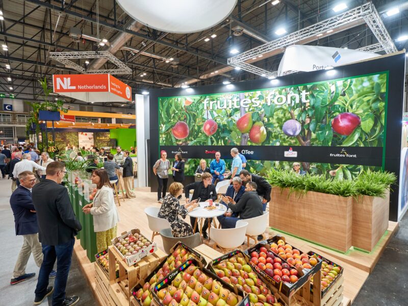 Decoración de Stands para feria gastrómica de fruites font