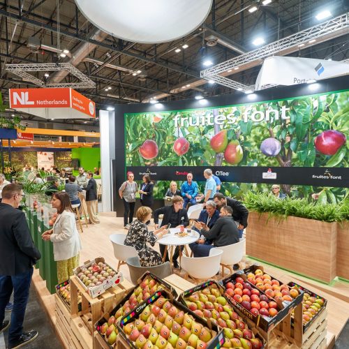 Decoración de Stands para feria gastrómica de fruites font